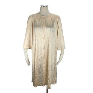 Vanity Fair Medium Vintage Gown Night Roses Lace Button Front